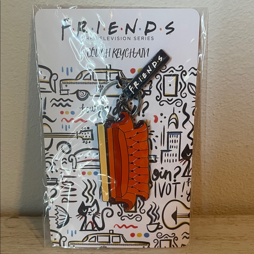FRIENDS  Classic Orange Couch Keychain